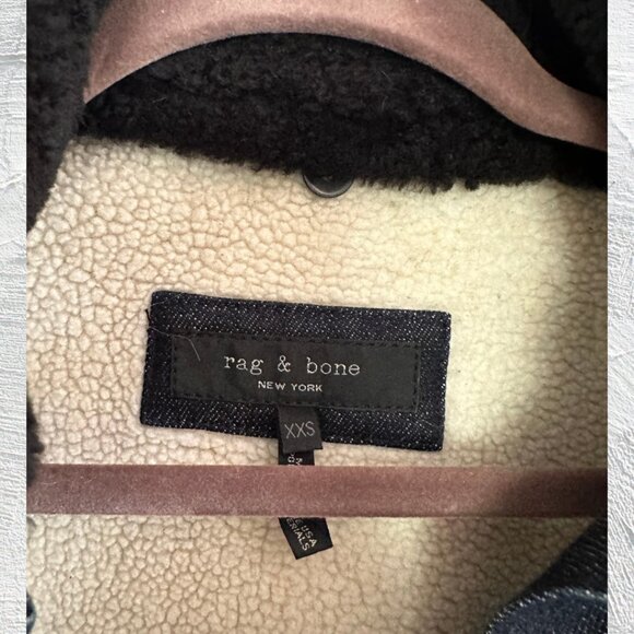 Rag & Bone XXS Denim and Sherpa Jacket - Picture 3 of 3